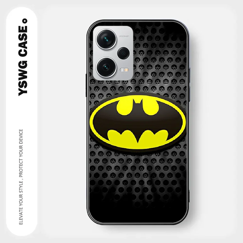 Черный чехол с логотипом Бэтмена для Xiaomi Redmi Note 8 9 10 11 12 13 C Pro Plus K70