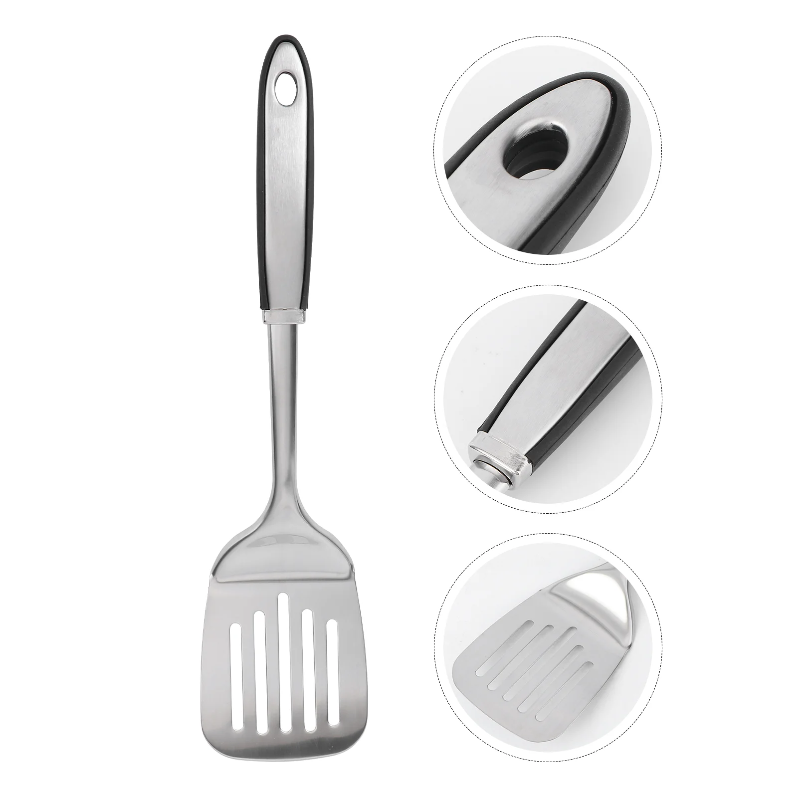 

1pc Stainless Steel Slotted Turner Lightweight Turner Cookware Spatula for Stir Fry