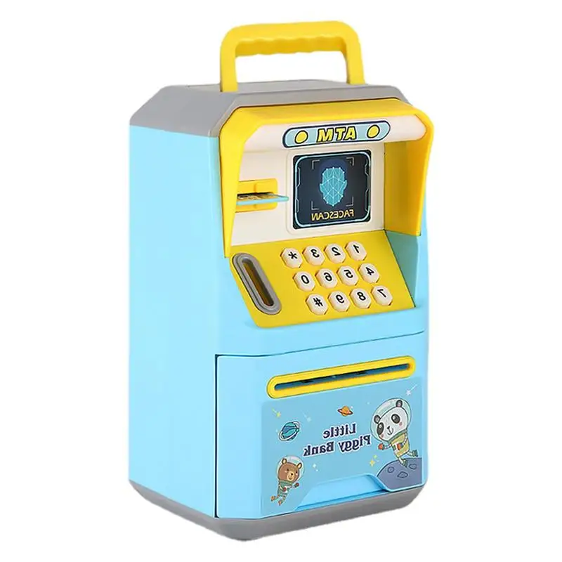 

New ATM Money Bank Kid Banks Cash Coin Can Intelligent Coin Bank Toy For Kids With Simulated Face Recognition Password Safe
