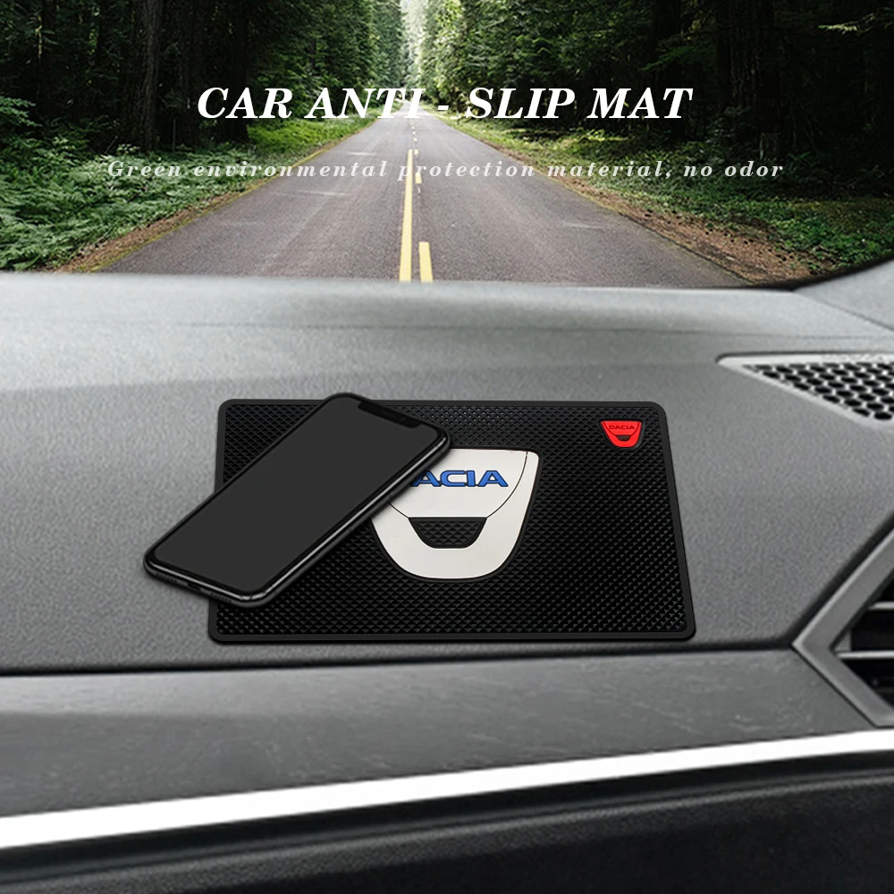 

Car Emblem Sticky Anti-Slip Mat Dashboard Non-Slip Storage Pad Phone Holder Accessories For Dacia Duster Logan Sandero Lodgy Mcv