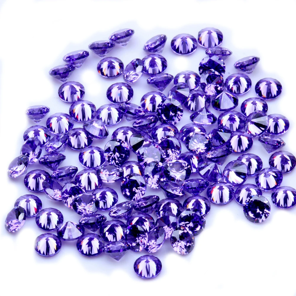 

1000pcs AAAAA+ 1.0-4.0mm CZ Stone Round Cut Beads Fushia Color Cubic Zirconia Synthetic Gems For Jewelry