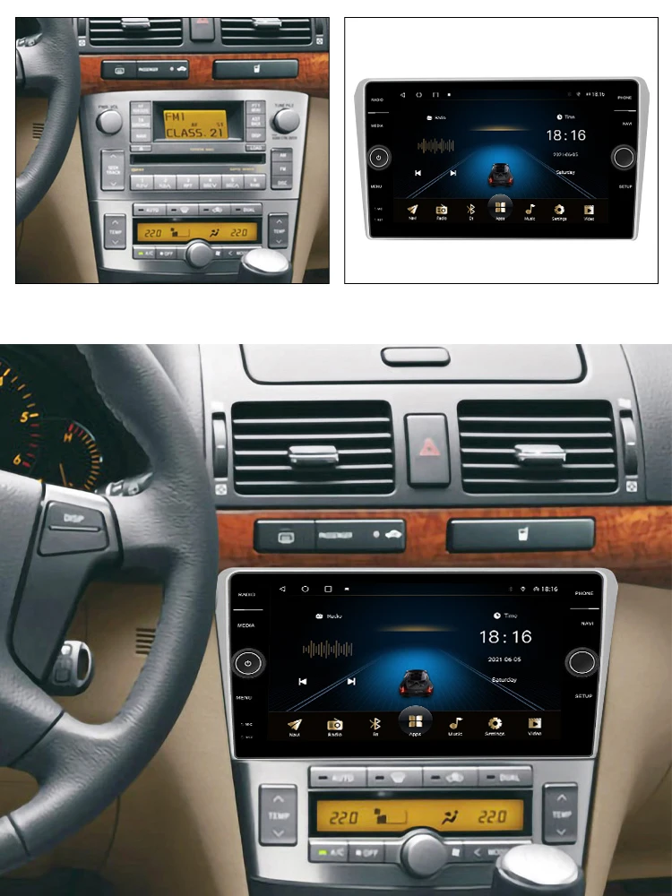 Восьмиядерный Android 11 Авторадио для Toyota Avensis 2002 - 2008 автомобильный рекордер GPS