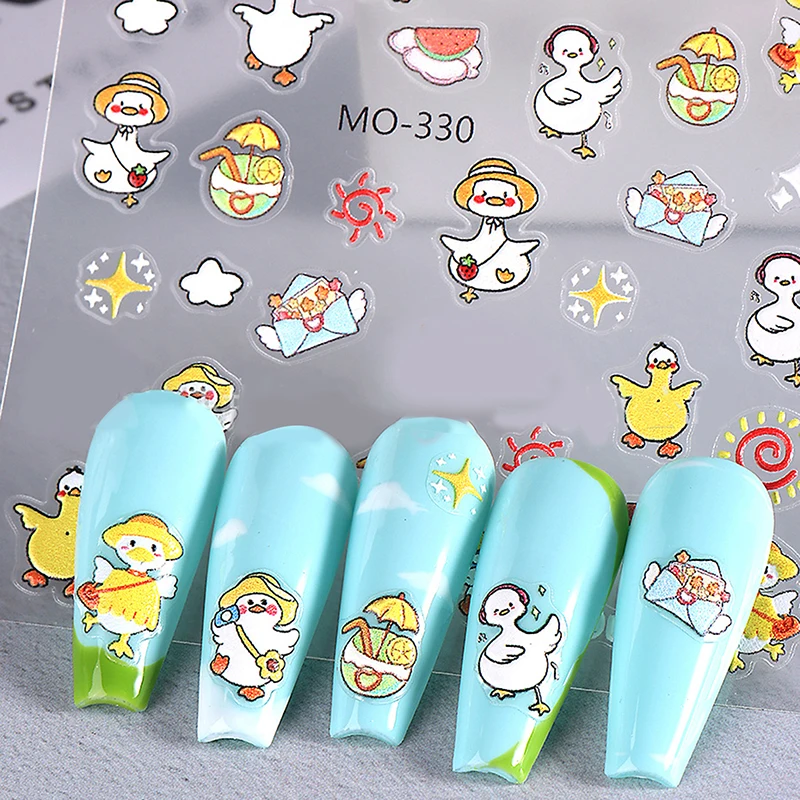 Милый дизайн утки милые 5D мягкие рельефные рельефы с тиснением самоклеящиеся