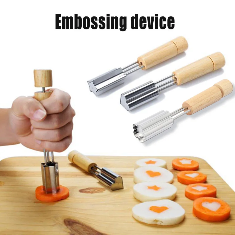 

Пресс для печенья из нержавеющей стали, длинная деревянная ручка, звезда/цветок/сердце, узор, Длинная Деревянная Ручка для выпечки «сделай с...