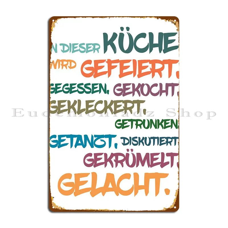 

В Kueche металлический плакат, Женский клубный Печатный кинотеатр, жестяной плакат