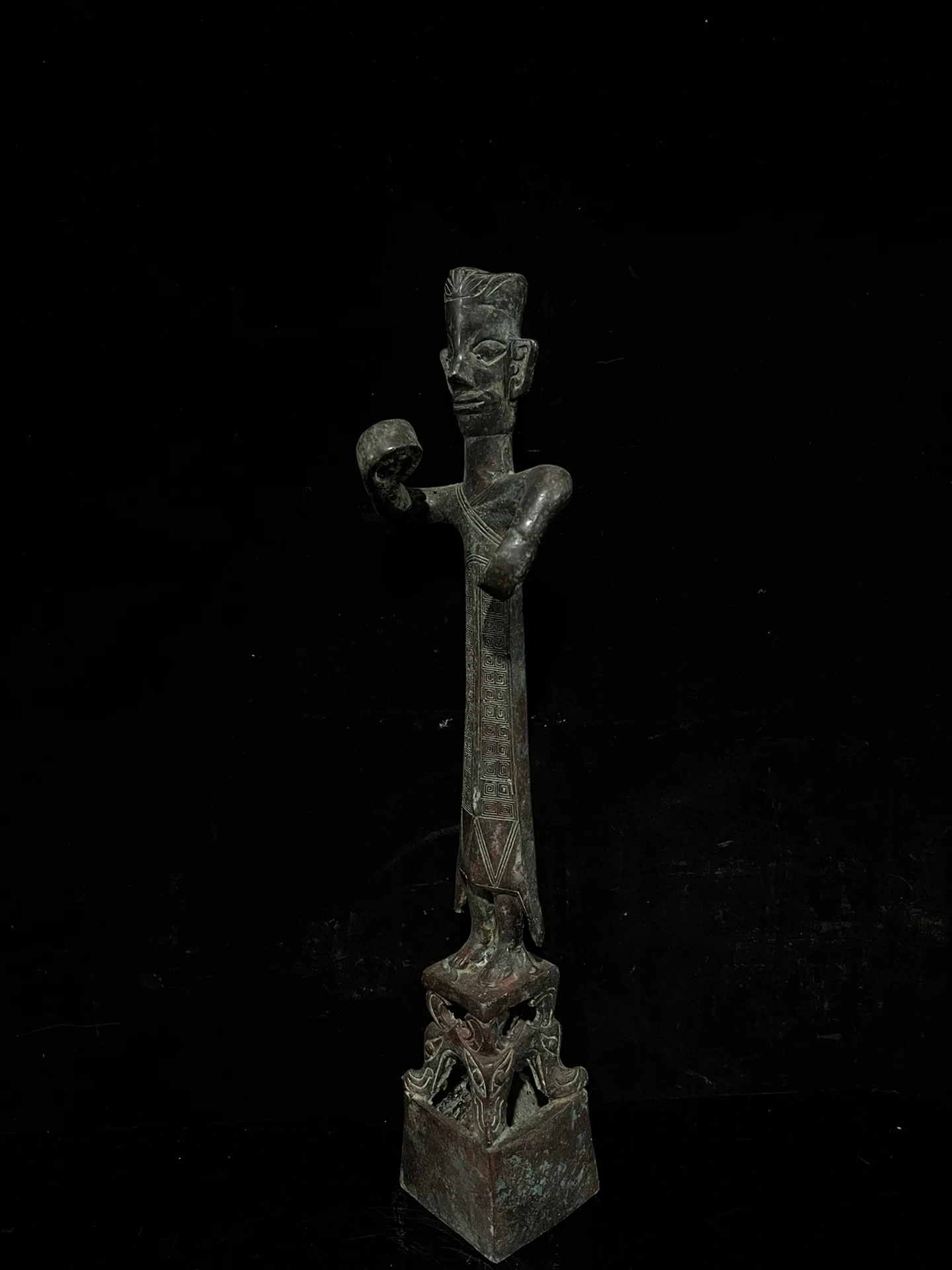 Статуя Бога птицы Sanxingdui 35 см древняя китайская Бронзовая посуда Династия