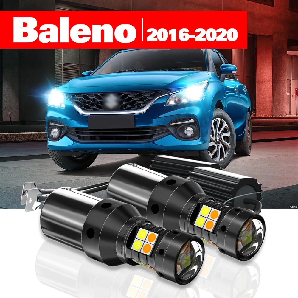 

For Suzuki Baleno 2016-2020 Accessories 2pcs LED Dual Mode Turn Signal+Daytime Running Light DRL 2017 2018 2019