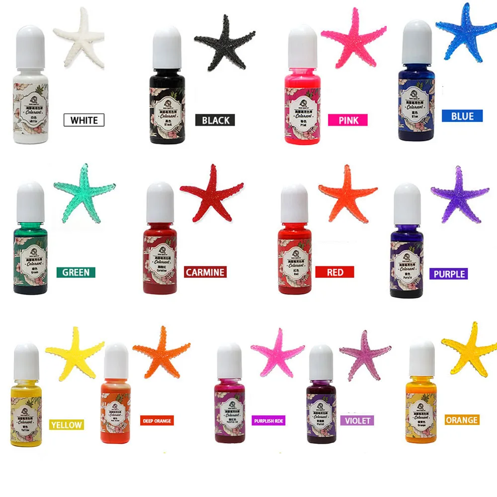 Искусственный пигмент для рукоделия Кристальный однотонный точный жидкий