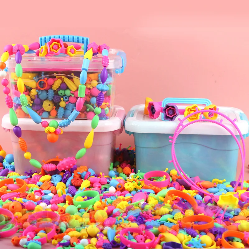 

500 DIY Toys for Children Handmade Beads 7-12y Beads Set Friendship Thread Girl Arts & Crafts Bracelet Kit Loom Bracelet