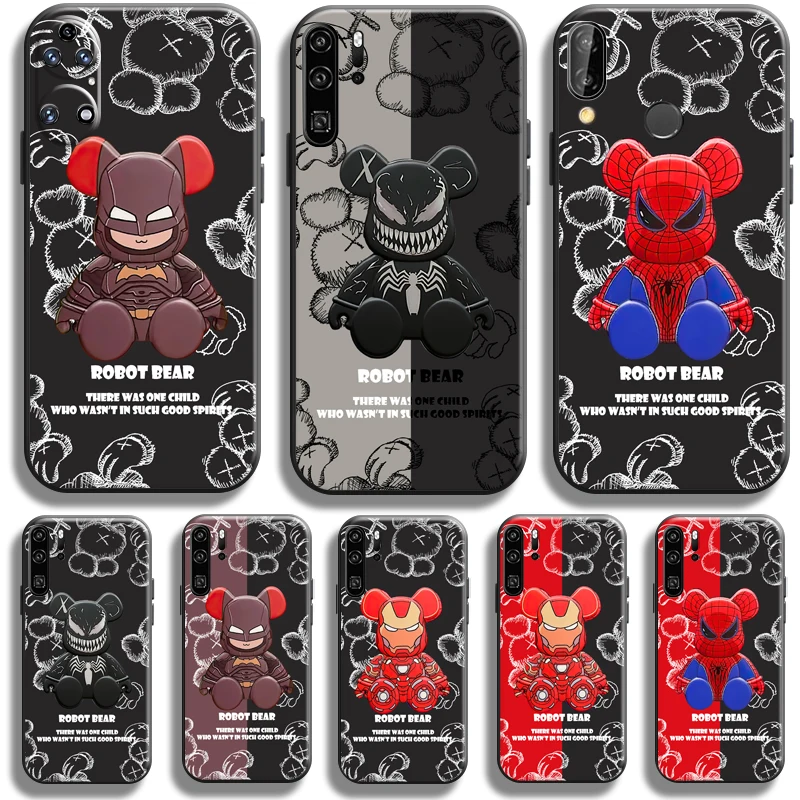 

Marvel Cute Spiderman Venom Bear For Huawei P50 P40 P30 P20 Pro Lite 5G Phone Case For Huawei P Smart Z 2021 Carcasa Funda