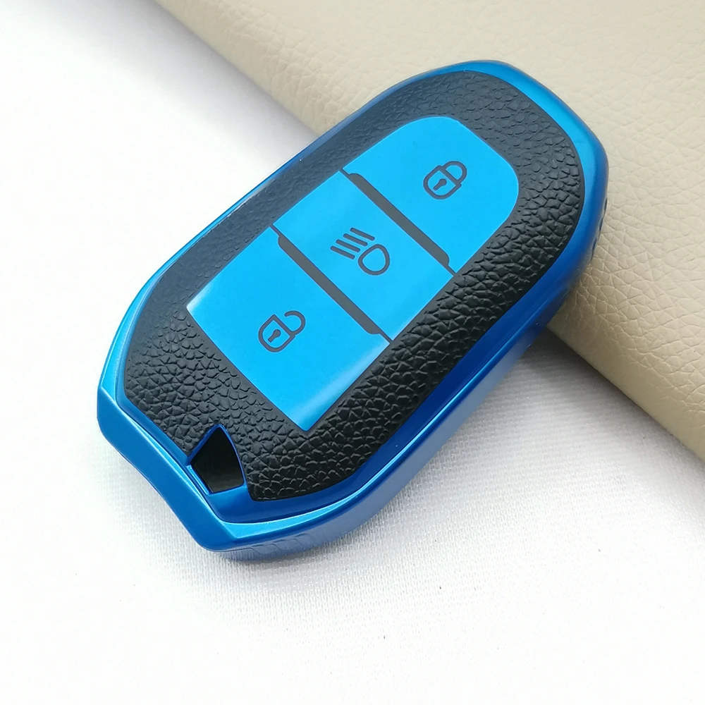 

Durable TPU Car Key Fob Case Cover Holder Shell Hood for Peugeot 308 408 508 2008 3008 4008 5008 3Button Smart Remote