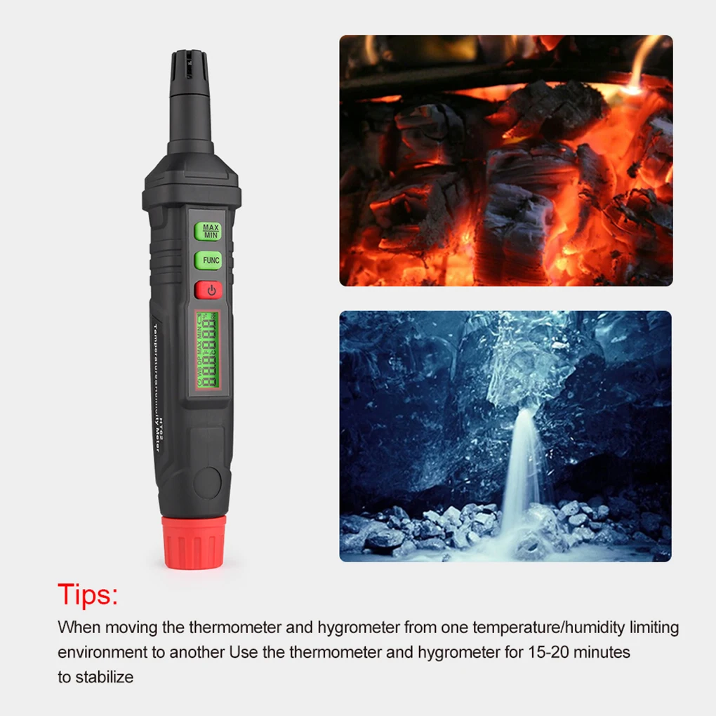 

Термогигрометр HT62 цифровой в форме ручки, мини-гигрометр для дома и квартир