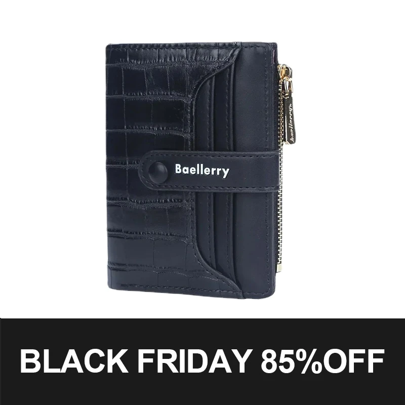 

Women's Short Wallet with Stone Pattern Multiple Card Slots Coin Pocket Fashionable Snap Closure and Zipper