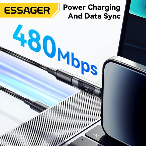 Essager USB C Display OTG адаптер PD 30 Вт для быстрой зарядки Type-C «мама» на Lightning «папа» для iPhone 15 14 13 конвертер