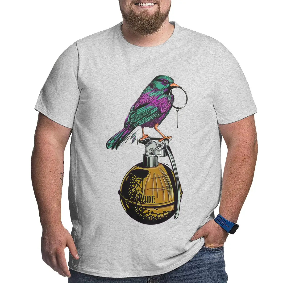 Мужские футболки большого размера с забавным рисунком для больших и высоких