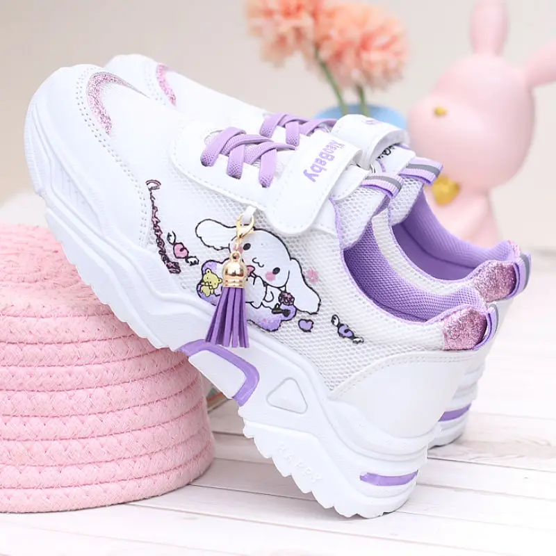 

Kawaii Sanrio Kuromi Cinnamoroll беговые кроссовки для девочек милые Мультяшные аниме кроссовки Повседневный колледж Стиль Летняя игрушка для детей