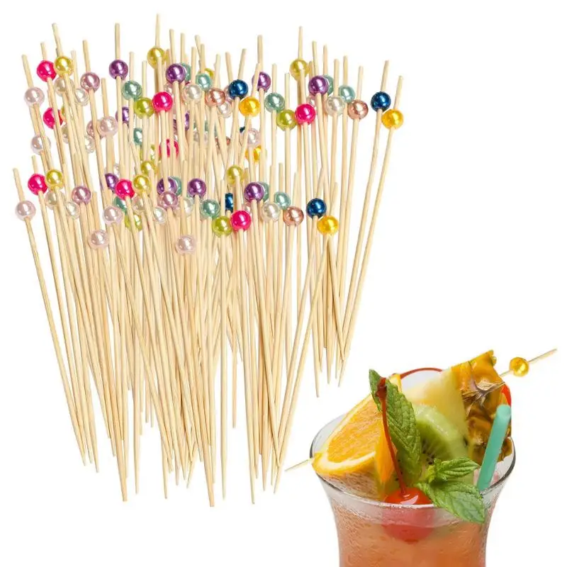 

Cocktail Picks Fancy Cocktail Toothpicks Colorful Wood Pearl Cocktail Picks For Drinks&food Decorative Bamboo Picks For Fruit