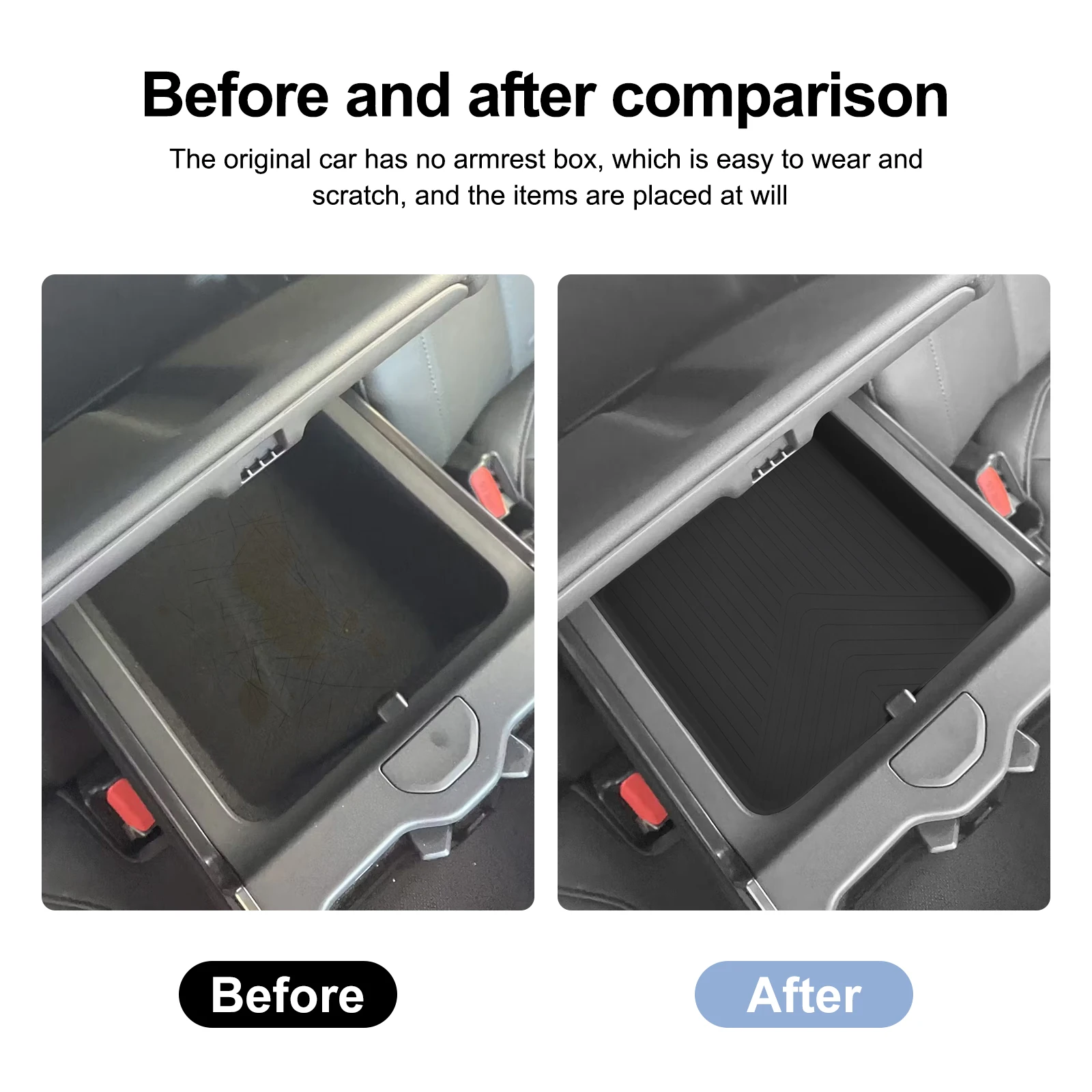 SMABEE для RIVIAN R1T R1S Secone Row подлокотник коробка хранения силиконовый автомобильный