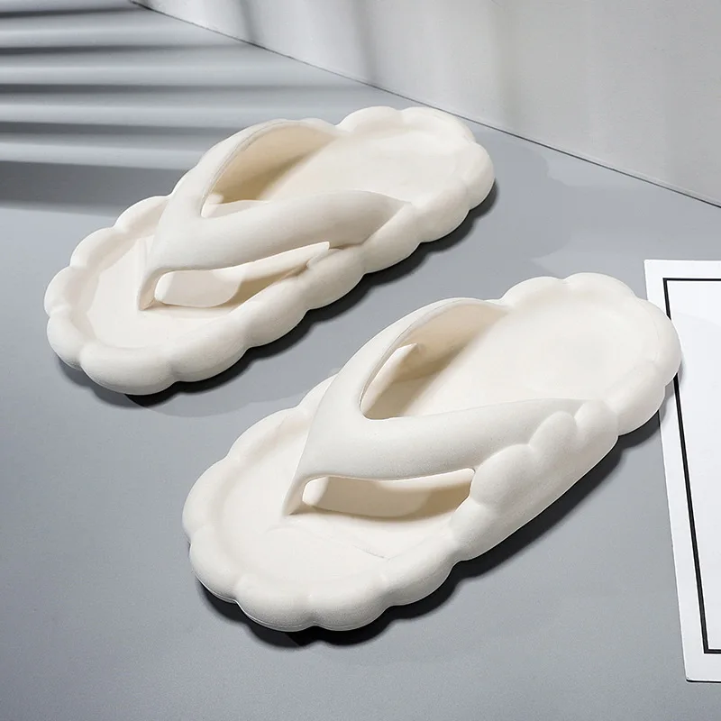 

Summer New Men Women Lovers Slippers Cool Beach Flip Flops EVA Thick Sole Home Bathroom Non-Slip Super Soft Cozy Color Sandals D