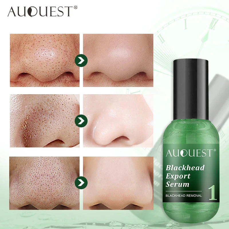 

AUQUEST Blackhead Remover Serum Shrink Pores Essence Black Peeling Mask Oil-Control Face Sheet Whitening Skin Care