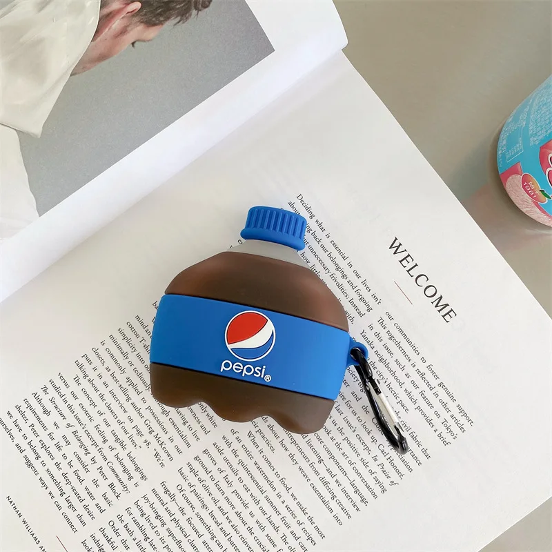

3D Silicone Cola Bottle Case for AirPods Pro2 Airpod Pro 1 2 3 Bluetooth Earbuds Charging Box Protective Earphone Case Cover