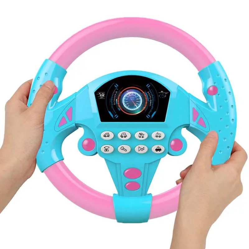

Toddler Electric Simulation Steering Wheel Toy With Light Sound Kids Early Educational Stroller Steering Wheel Vocal Toys