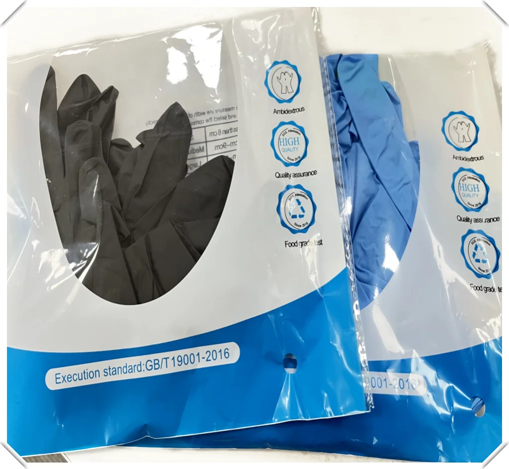 100 шт. одноразовые нитриловые резиновые перчатки без латекса для лабораторных