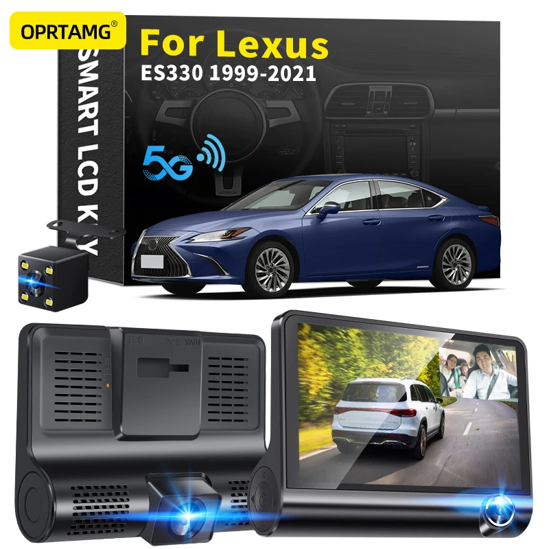

OPRTAMG Dash Cam 540C6 Car DVR 3 Cameras Lens 4.0 Inch 1080P dashcam For Lexus ES330 1994 1995 1996-2018 2019 2020 2021 2022