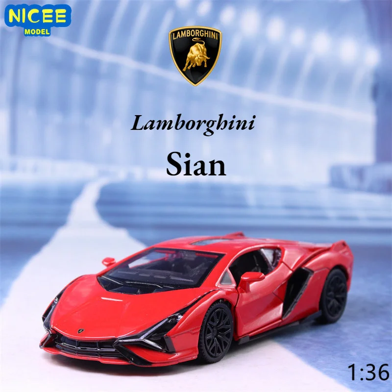 

1:36 Lamborghini Sian car Model Toy Alloy Diecast Pull Back Collection Supercar Toys Vehicle For Decoration Gifts F123