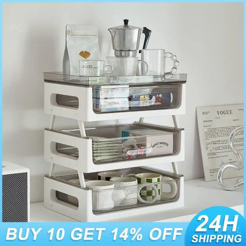 

Household Coffee Storage Rack Capsule Cup Storage Tea Bag Storage Rack Double-layer Cup Storage Rack Drawer Type Stackable