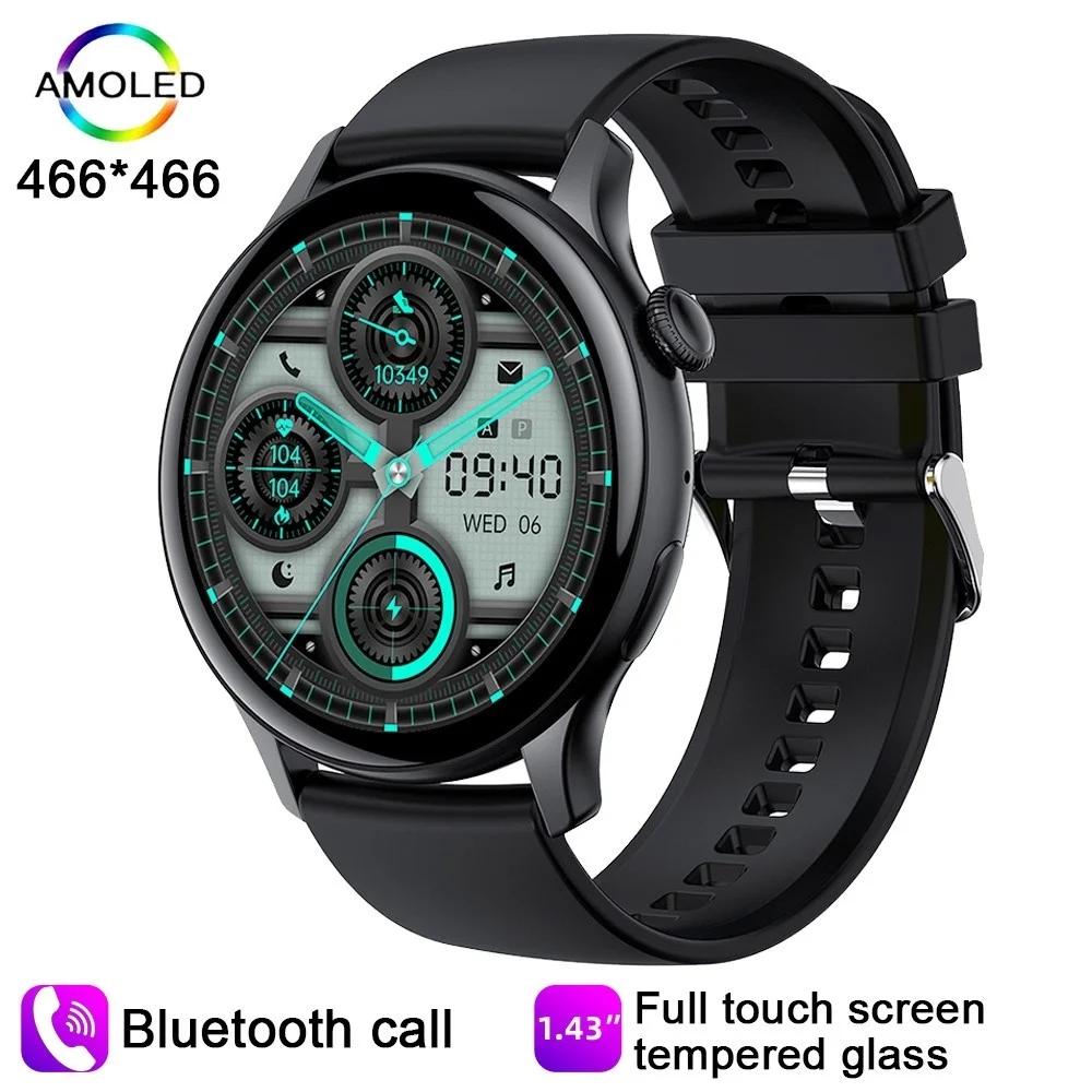 Смарт-часы HK85 AMOLED 1,43 дюйма с поддержкой Bluetooth и мониторингом здоровья