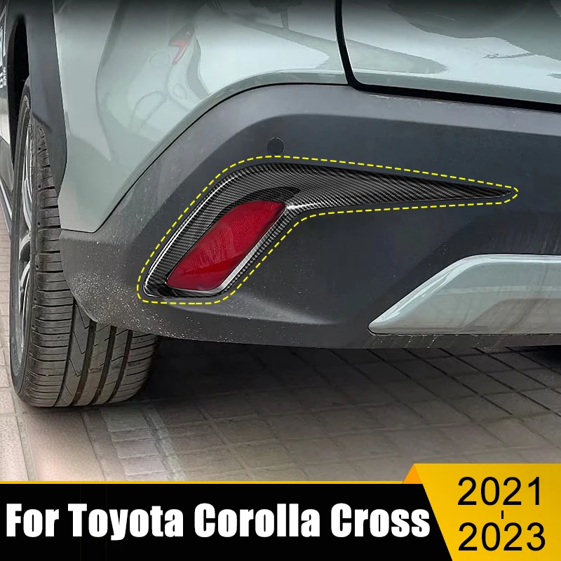 

ABS углеродное волокно Автомобильная задняя противотуманная фоторамка отделка Обложка наклейки аксессуары для Toyota Corolla Cross XG10 2021 2022 2023 гибрид