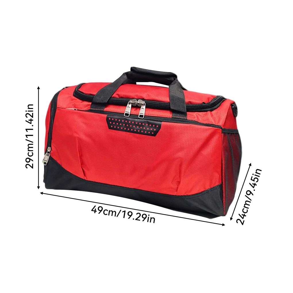 Sports Handbag Phone Storage Zipper Gym Bag Traveling Hiking Party Workout Large Capacity Tote Pouch Red Type 1