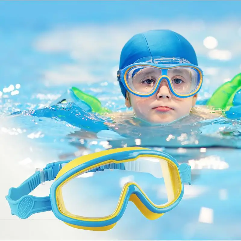

Детские плавательные очки, регулируемые незапотевающие плавательные очки для детей с защитой от УФ-лучей, не протекающие плавательные очки для мальчиков и девочек