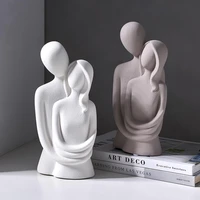 nordic abstract sculpture character figurines resin love statues modern home decoration living room office desk decoration gift