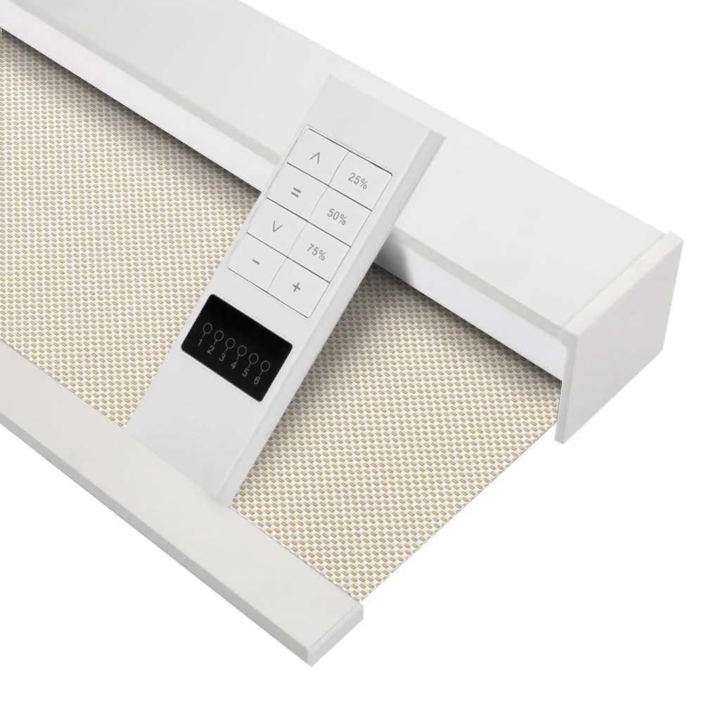 ZSHINE перезаряжаемые умные моторизованные шторы затемняющие солнечные ткани