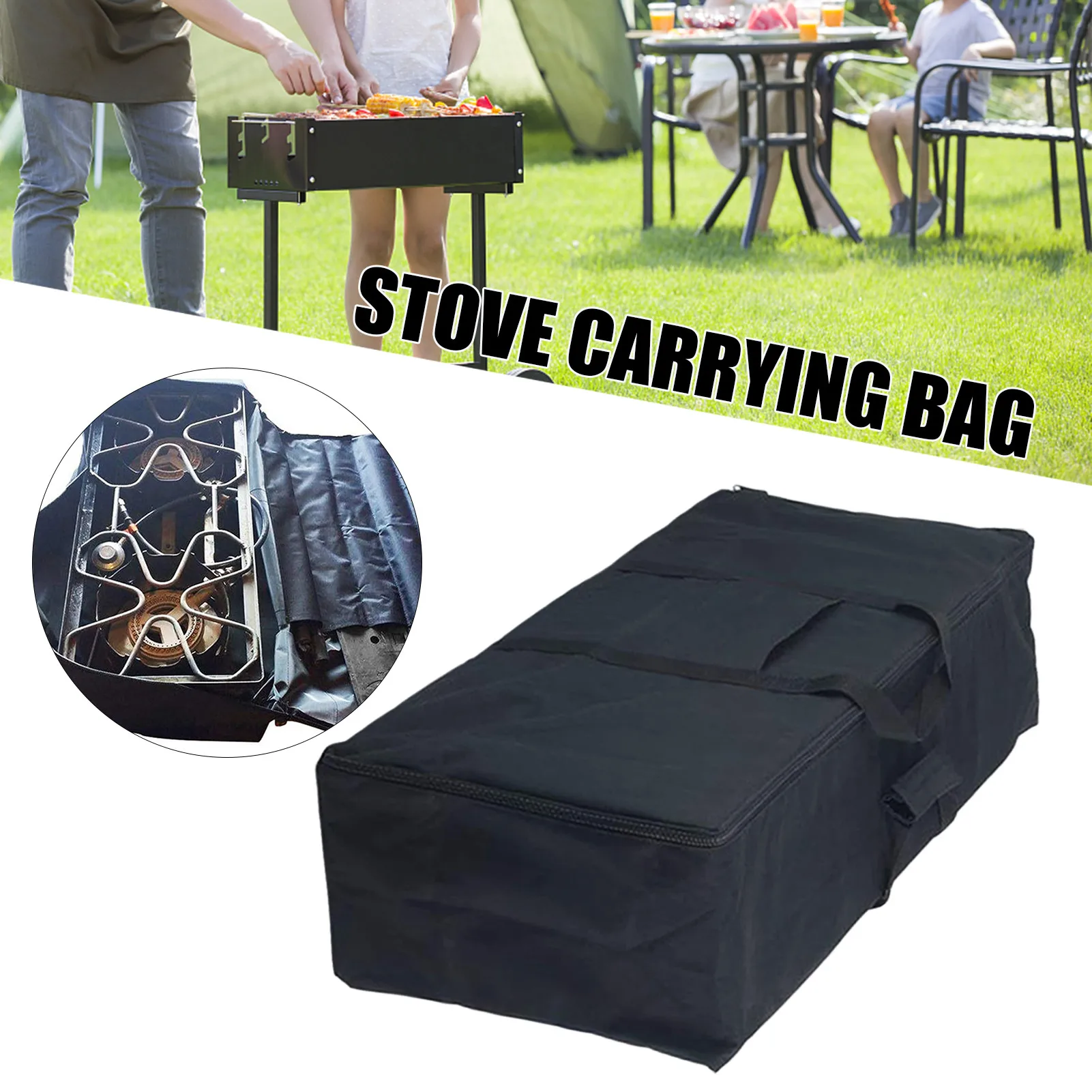 

Camping Stove Carry Bag Heavy Duty Stove Tote Bag Grill Accessory Burner Camping Stove Gas Strong Cookware Supplies Fire