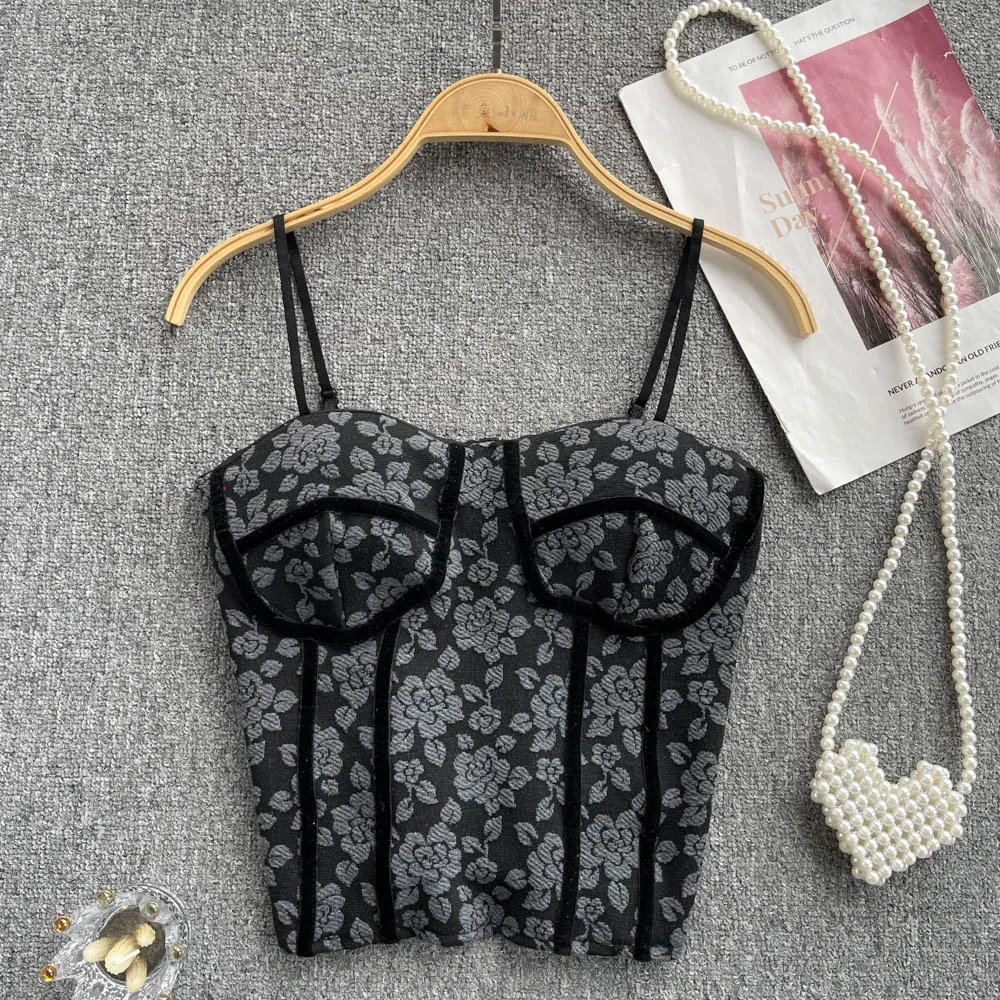 Элегантный кружевной корсет бюстье винтажная пикантная кофта корейская мода