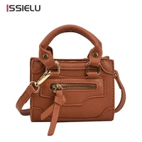 mini square handbags for women new chic messenger bags pu leather shoulder bag fashion top handle handbag brand patchwork purse