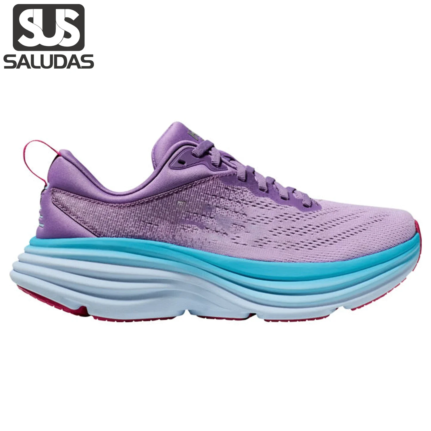 

SALUDAS Bondi 8 Road Running Shoes for Women Thick-Soled Elastic Cushioning Unisex Fitness Jogging Shoes Casual Tennis Sneakers