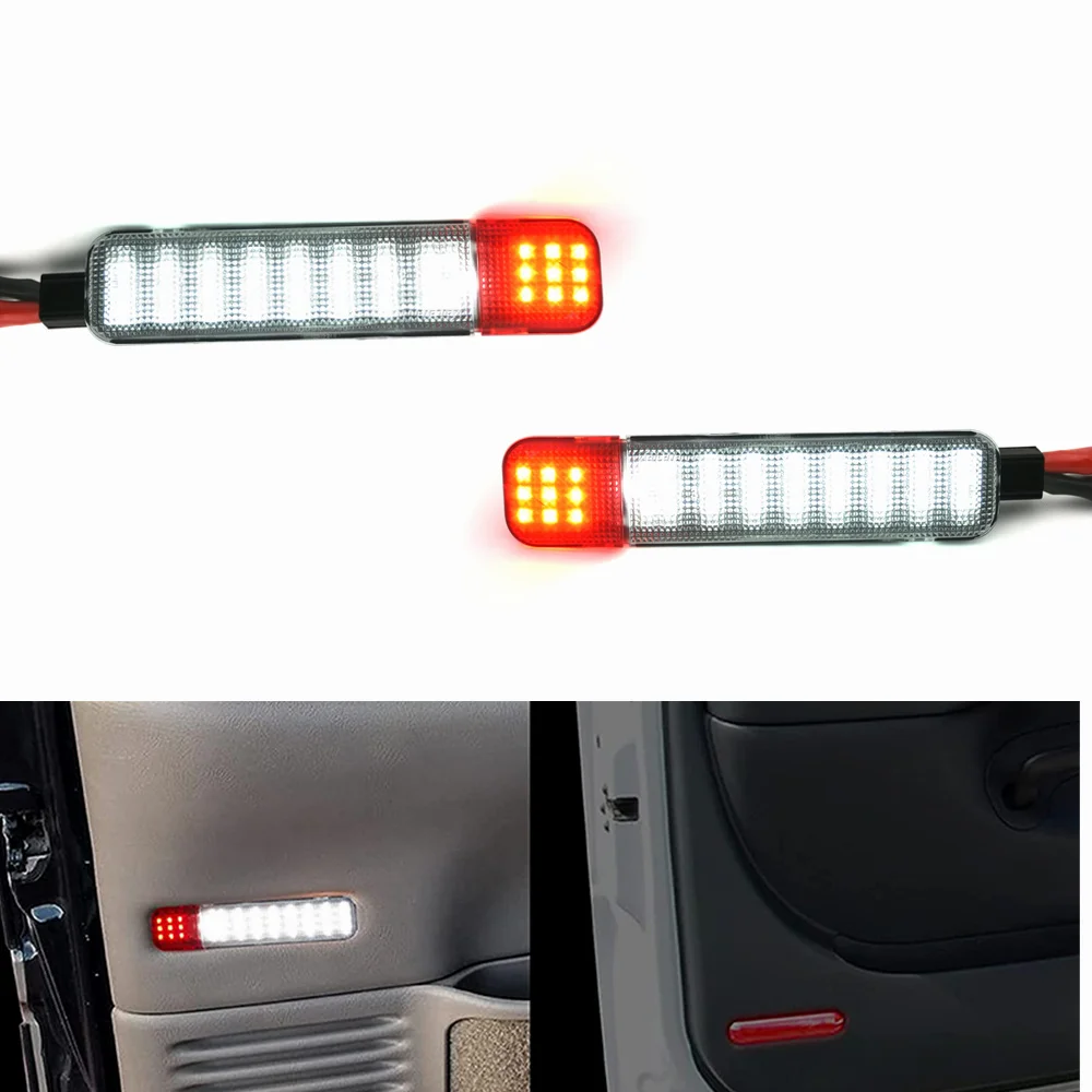 

2x LED Car Door Panel Courtesy Light Warning Lamp For Chevrolet Silverado Classic 1500 GMC Yukon Cadillac Hummer H2 Error Free