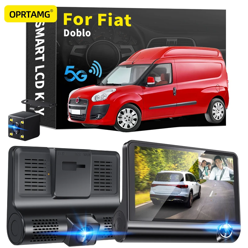 

OPRTAMG Dash Cam 540C6 Car DVR 3 Cameras Lens 4.0 Inch 1080P dashcam For Fiat Doblo 1994 1995 1996 1997-2018 2019 2020 2021 2022