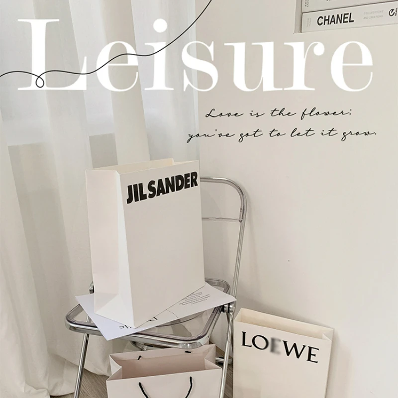 

Ins Korean Paper Bag Simple English Letter Background Photo Props Paper Bag Clothing Store Photography Ornaments Jewelry Props