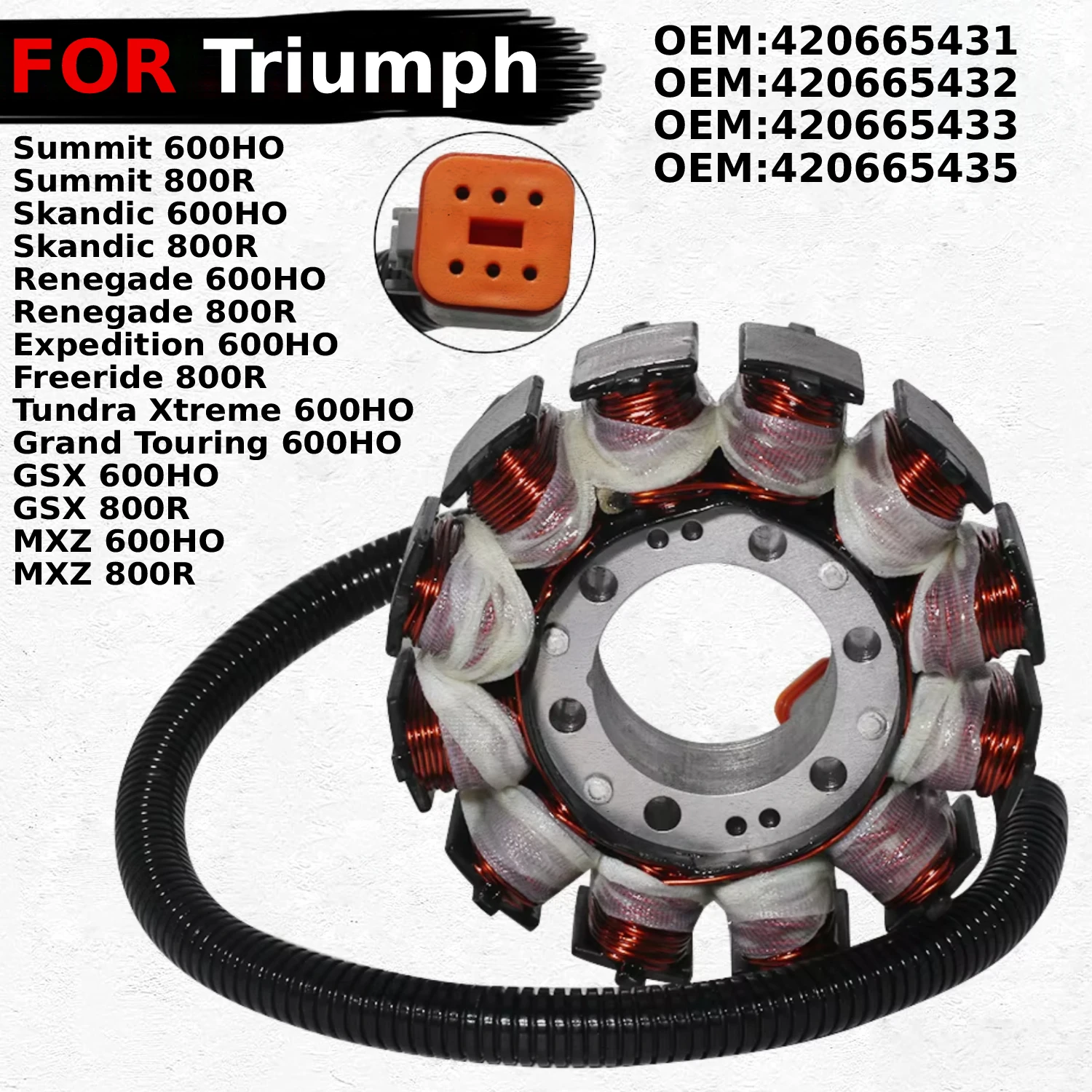 

Магнитный Статор для мотоцикла, катушка для катания на лыжах Doo Grand Touring LE Renegade 600HO Adrenaline Backcountry X 800R XRS 420665432 420665431