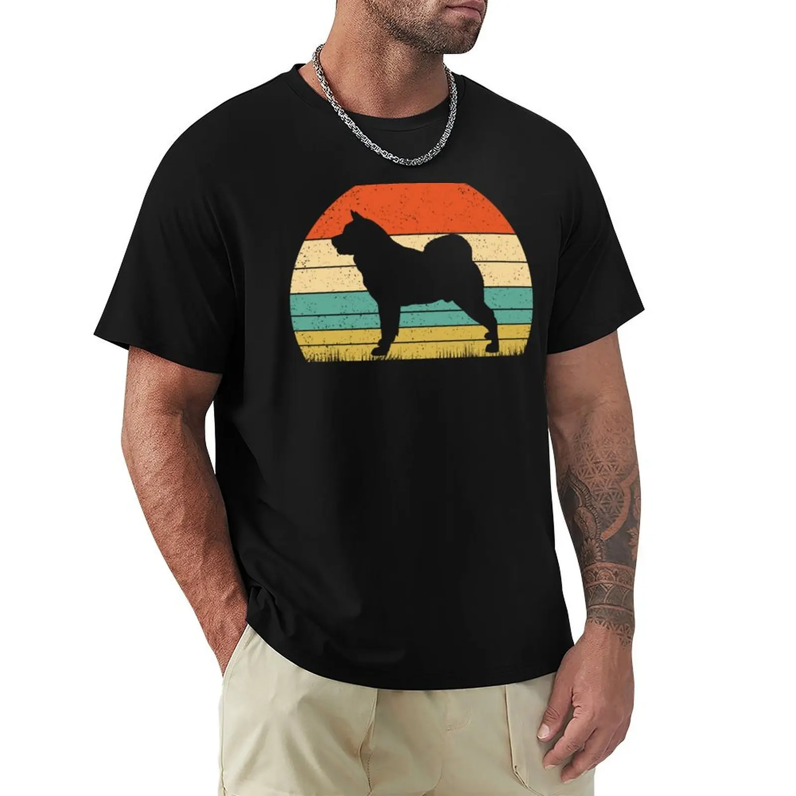 Собачья 365 Ретро Akita Dog винтажная стильная футболка кавайная Одежда Пот аниме