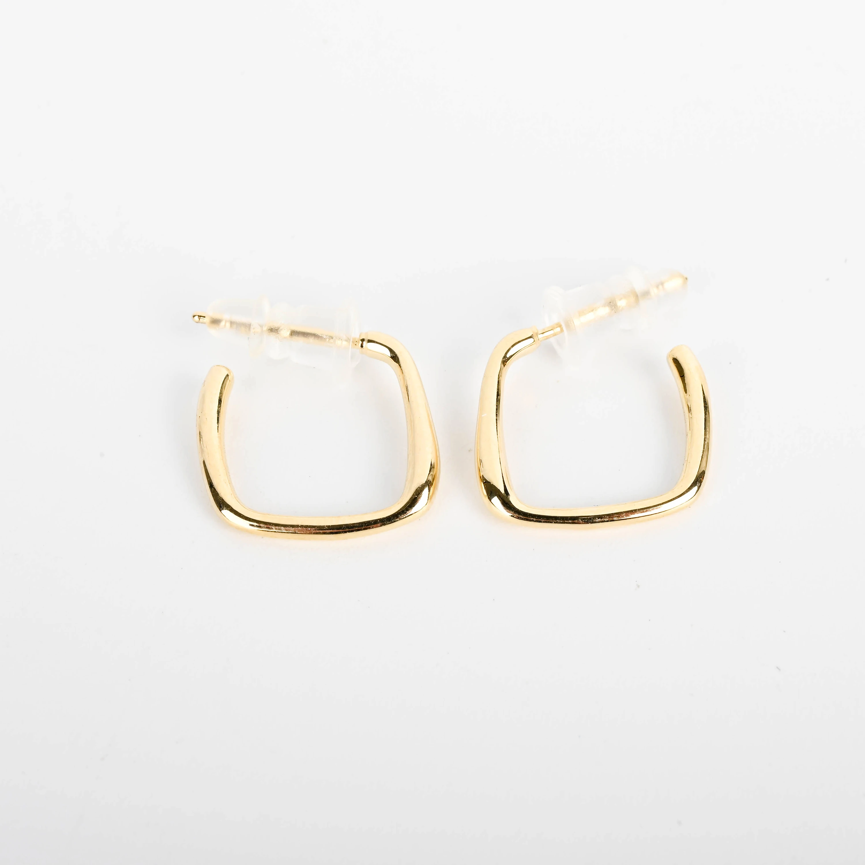 

Basic-015 Gold Color Simple Fashion Square Earrings For Women