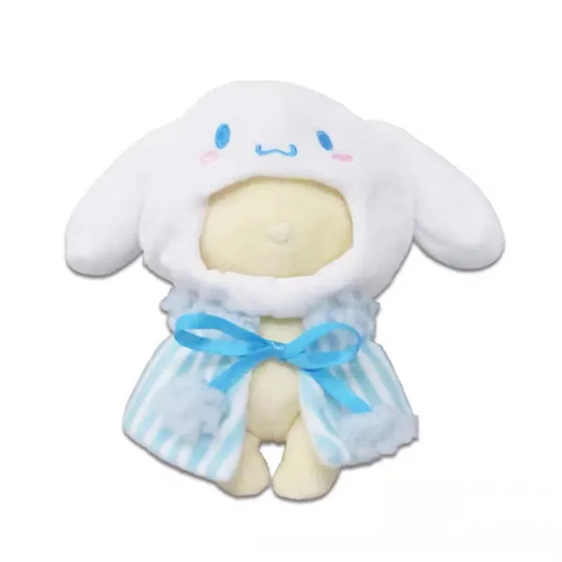 

Hellokittys Cute Sanrios Cape Head Cover Clothes My Melody Cinnamoroll Plush Dress Set Pendant Children's Halloween Gift