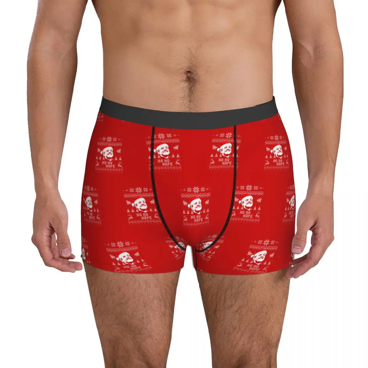 Barack Obama Ho Ho Underwear Hope Christmas Sexy Underpants Sublimation Shorts Briefs Pouch Man Plus Size Boxer Shorts