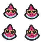 Забавные солнцезащитные очки, 10 шт.лот, с вышивкой, арбуз, термоклейкие, с аппликациями из мультфильмов, фруктов, тканевые наклейки для джинсов, рюкзаков, шляп