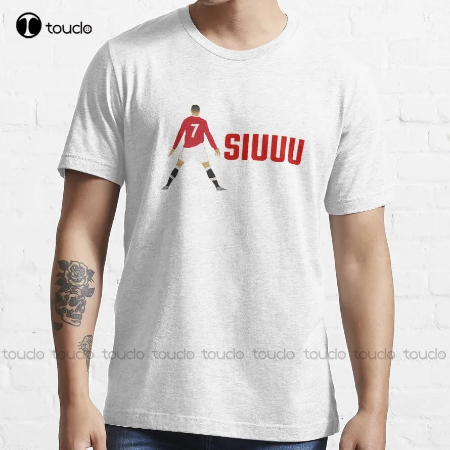 

Все, что я хочу на Рождество, это Siuuu, трендовая футболка, Мужская Уличная простая винтажная Повседневная футболка, женская футболка, индивид...